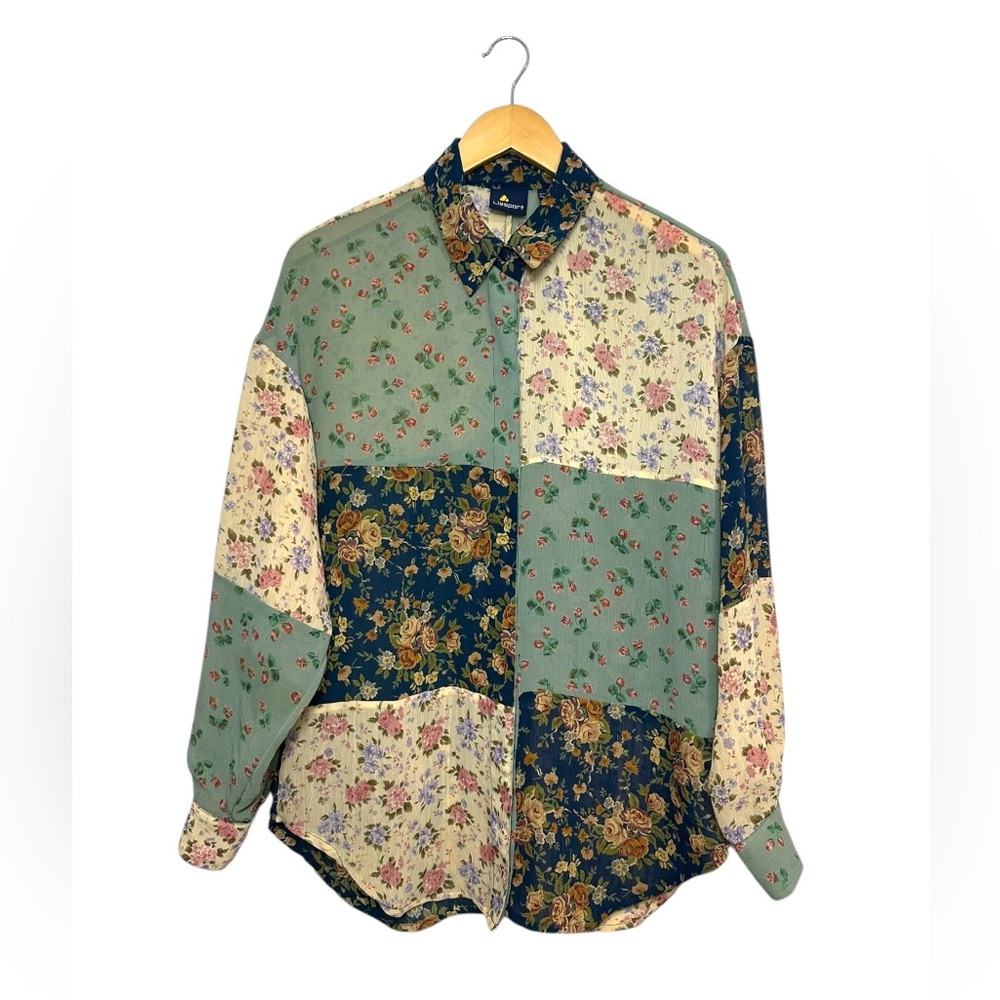Floral Patchwork Button Down Shirt